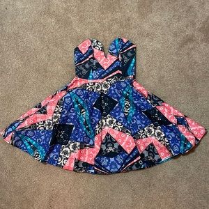 Strapless bustier dress